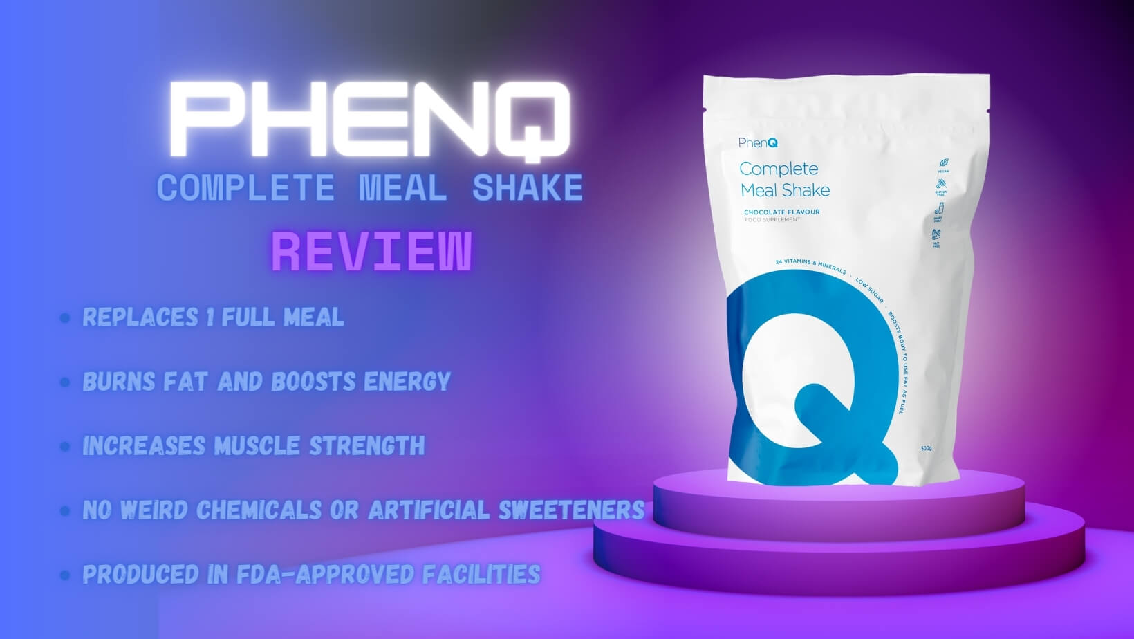 phenq complete meal shake review 2025 best shake for weight loss management that replaces full meal and increases your muscle strength 